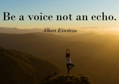 Be A Voice; Not An Echo!